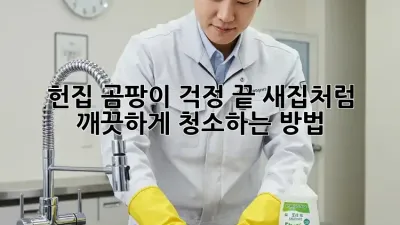 헌집, 곰팡이 걱정 끝! 새집처럼 깨끗하게 청소하는 방법